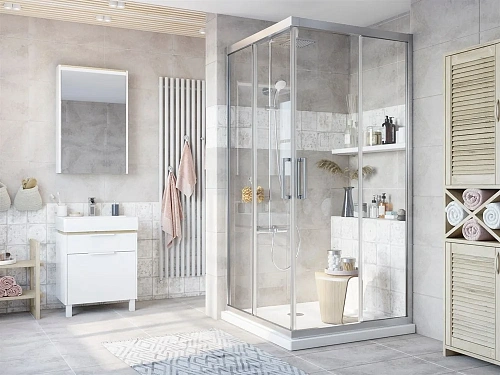 Душевой уголок STWORKI Дублин 95x95 см профиль хром матовый 409167 Душевой уголок STWORKI Дублин 95x95 см профиль хром матовый 409167