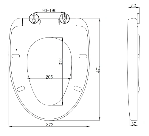 Крышка-сиденье ARROW PG021-RUA(B6109) белый Крышка-сиденье ARROW PG021-RUA(B6109) белый