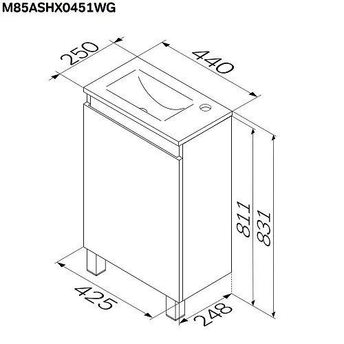 Тумба под раковину AM.PM X-Joy M85AFSX0451WG напольная, 45 см, белый Тумба под раковину AM.PM X-Joy M85AFSX0451WG напольная, 45 см, белый