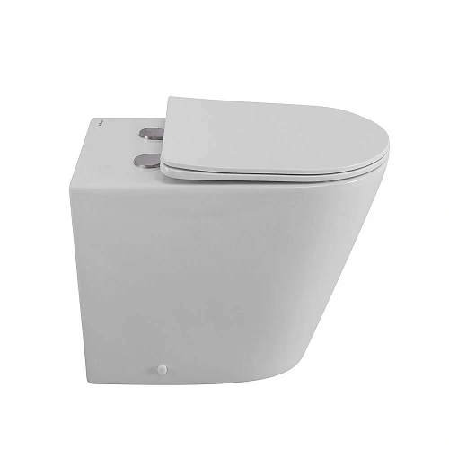 Унитаз приставной BelBagno FLAY-R BB1003CBR/SC безободковый c сиденьем Унитаз приставной BelBagno FLAY-R BB1003CBR/SC безободковый c сиденьем