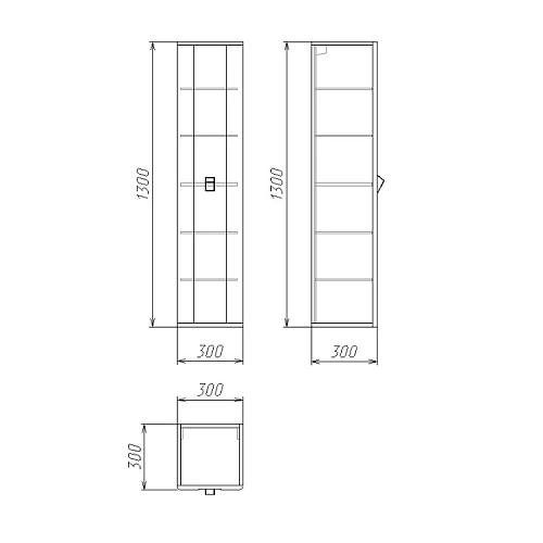 Шкаф-пенал GROSSMAN НОРМА-30 см универсальный, белый глянец 303012 Шкаф-пенал GROSSMAN НОРМА-30 см универсальный, белый глянец 303012