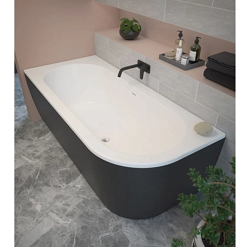 Акриловая ванна CEZARES SLIM CORNER-180-80-60-L-NERO-SET 1790x790 черный матовый Акриловая ванна CEZARES SLIM CORNER-180-80-60-L-NERO-SET 1790x790 черный матовый