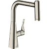 Смеситель для кухни Hansgrohe Metris M71 220, с вытяжным душем, 2jet 73800800, под сталь Смеситель для кухни Hansgrohe Metris M71 220, с вытяжным душем, 2jet 73800800, под сталь