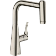 Смеситель для кухни Hansgrohe Metris M71 220, с вытяжным душем, 2jet 73800800, под сталь Смеситель для кухни Hansgrohe Metris M71 220, с вытяжным душем, 2jet 73800800, под сталь