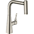 Смеситель для кухни Hansgrohe Metris M71 220, с вытяжным душем, 2jet 73800800, под сталь Смеситель для кухни Hansgrohe Metris M71 220, с вытяжным душем, 2jet 73800800, под сталь