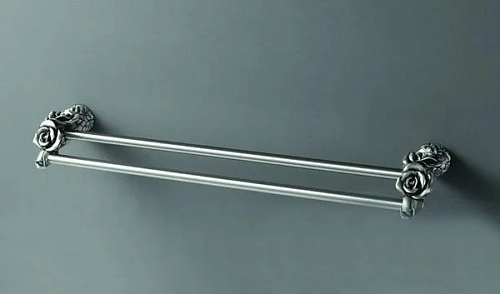 Полотенцедержатель Art&Max Rose (AM-B-0918-T) серебро (двойой) 60 см Полотенцедержатель Art&Max Rose (AM-B-0918-T) серебро (двойой) 60 см