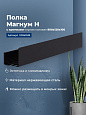 Детальная картинка товара «полка aquanet магнум н 90x12 черная матовая, с крючками 00341535»