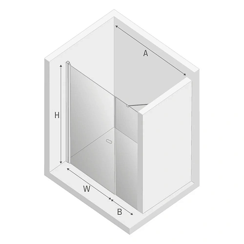 Душевая дверь NEW TRENDY NEW SOLEO PLUS 110x195 D-0140A/D-0094B хром Душевая дверь NEW TRENDY NEW SOLEO PLUS 110x195 D-0140A/D-0094B хром