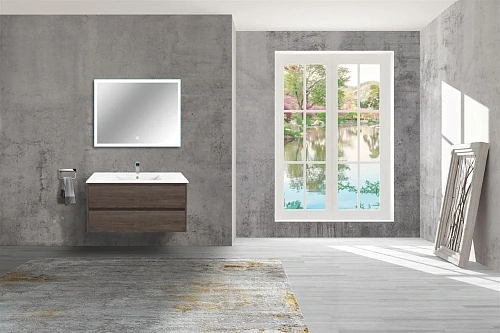 Тумба под раковину Vincea Gio 100 подвесная, 2 выкатных ящика soft-close, R.Oak VMC-2G100RO Тумба под раковину Vincea Gio 100 подвесная, 2 выкатных ящика soft-close, R.Oak VMC-2G100RO