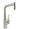 Картинка анонса товара «смеситель для кухни hansgrohe metris m71 320 2j eco 14780800, под сталь»