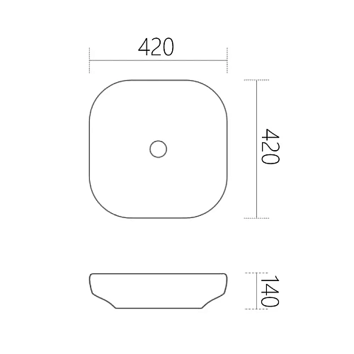 Раковина ABBER Rechteck AC2217 накладная белая Раковина ABBER Rechteck AC2217 накладная белая