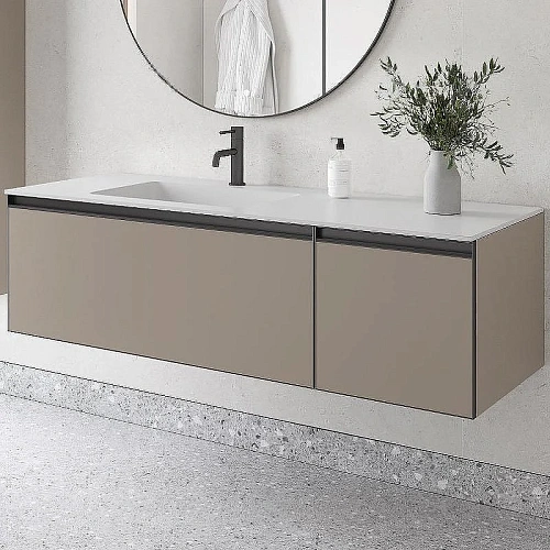 Тумба под раковину Armadi Art QUATRO 2 140см (100+40) DAPHNE профиль ANTHRACITE 790-M2-140-D-A Тумба под раковину Armadi Art QUATRO 2 140см (100+40) DAPHNE профиль ANTHRACITE 790-M2-140-D-A