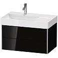 Тумба под раковину Duravit XSquare XS416804040 подвесная 78 см черный глянцевый Тумба под раковину Duravit XSquare XS416804040 подвесная 78 см черный глянцевый