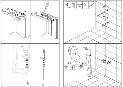 Душевая панель Taliente A06 140x22см, черный TA-G-A06B/Bb+s Душевая панель Taliente A06 140x22см, черный TA-G-A06B/Bb+s