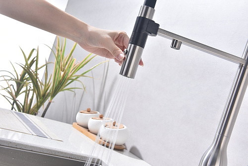 Смеситель для кухни Paulmark Magneto One брашированная сталь Ma213188-BS Смеситель для кухни Paulmark Magneto One брашированная сталь Ma213188-BS