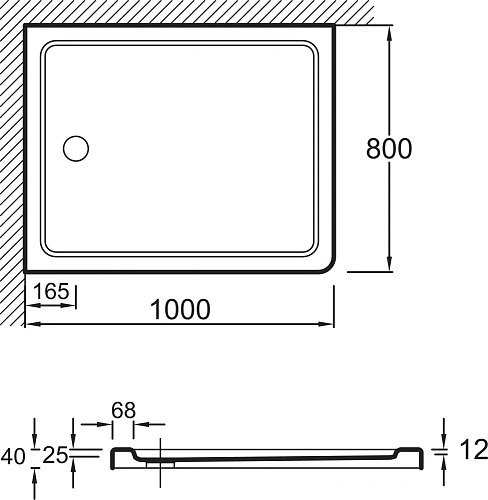 Душевой поддон Jacob Delafon Flight E62447-00 100x85 см Душевой поддон Jacob Delafon Flight E62447-00 100x85 см