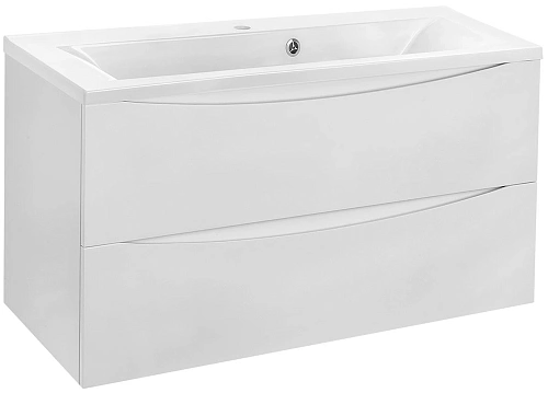 Тумба под раковину Vincea Mia 900 подвесная, 2 выкатных ящика soft close, G.White VMC-2MA900GW Тумба под раковину Vincea Mia 900 подвесная, 2 выкатных ящика soft close, G.White VMC-2MA900GW