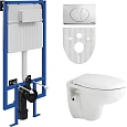 Комплект STWORKI Унитаз подвесной Natura A051041H + Система инсталляции для унитазов 510162 с кнопко 561447 Комплект STWORKI Унитаз подвесной Natura A051041H + Система инсталляции для унитазов 510162 с кнопко 561447