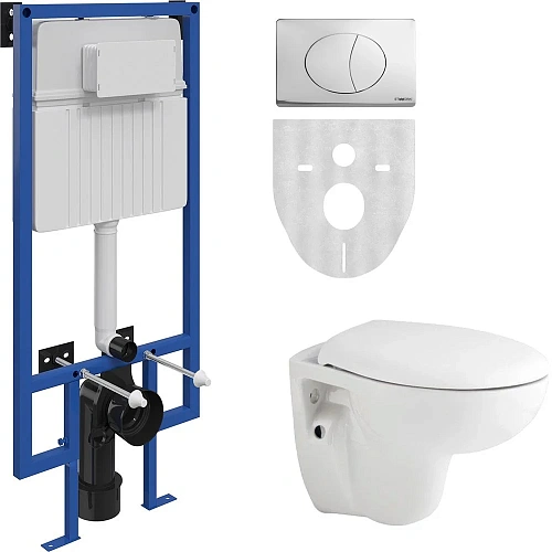 Комплект STWORKI Унитаз подвесной Natura A051041H + Система инсталляции для унитазов 510162 с кнопко 561447 Комплект STWORKI Унитаз подвесной Natura A051041H + Система инсталляции для унитазов 510162 с кнопко 561447