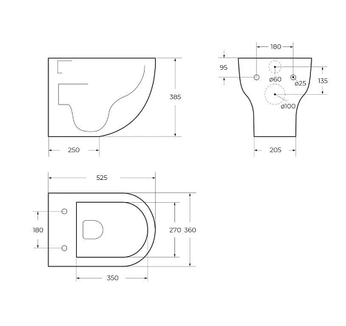 Унитаз подвесной BelBagno ONDA BB066CHR/BB870SC безободковый с сиденьем Унитаз подвесной BelBagno ONDA BB066CHR/BB870SC безободковый с сиденьем