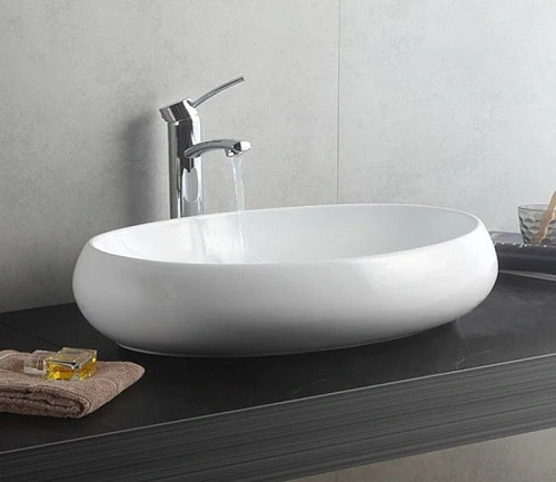 Раковина CeramaLux 9030A накладная, белый Раковина CeramaLux 9030A накладная, белый