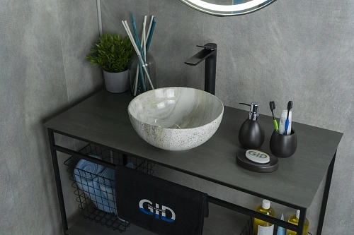 Раковина Gid Mnc487 54435 накладная под камень глянцевая 32x32x14 Раковина Gid Mnc487 54435 накладная под камень глянцевая 32x32x14