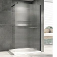 Душевая перегородка ABBER Immer Offen AG61101R8 100 см универсальная, профиль черный, стекло рифленое Душевая перегородка ABBER Immer Offen AG61101R8 100 см универсальная, профиль черный, стекло рифленое