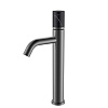 Картинка анонса товара «смеситель для раковины boheme stick 122-gm-mr-b gun metal mramor black»