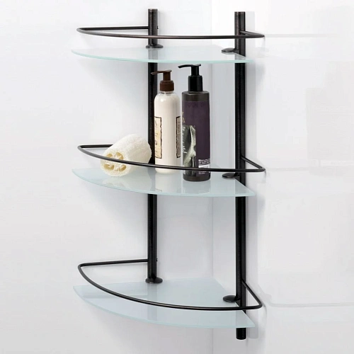 Полка WasserKRAFT K-3633 стеклянная тройная темная бронза Полка WasserKRAFT K-3633 стеклянная тройная темная бронза