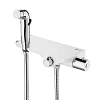Гигиенический душ Lemark Solo LM7169CW термостатический, настенный, хром/белый