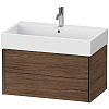 Картинка анонса товара «тумба под раковину duravit xviu xv43360b221 подвесная 78 см орех/черный»