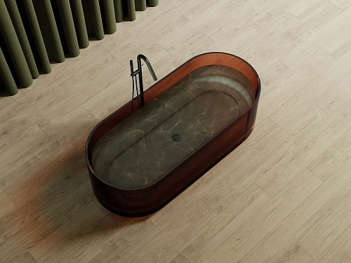 Ванна отдельностоящая ABBER AT9708Opal 170x75 универсальная, коричневый полиэфирная смола Ванна отдельностоящая ABBER AT9708Opal 170x75 универсальная, коричневый полиэфирная смола