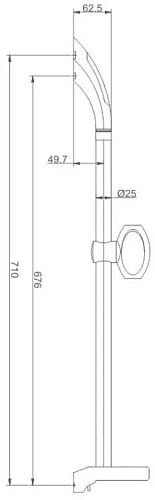 Душевая штанга Haiba HB8006 Душевая штанга Haiba HB8006