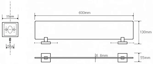 Полка Bemeta BETA 132102042 Полка Bemeta BETA 132102042