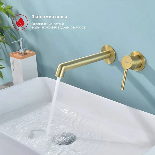 Смеситель для раковины Raglo R20.11.03 встраиваемый, золотой сатин Смеситель для раковины Raglo R20.11.03 встраиваемый, золотой сатин