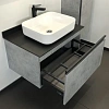 Тумба с раковиной Comforty Эдинбург-75 00004149066 бетон светлый с черной столешницей и раковиной Comforty T-Y9378 Тумба с раковиной Comforty Эдинбург-75 00004149066 бетон светлый с черной столешницей и раковиной Comforty T-Y9378