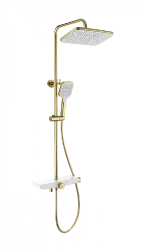 Душевая система Wonzon & Woghand с термостатом, брашированное золото (WW-B3098-A-BG) Душевая система Wonzon & Woghand с термостатом, брашированное золото (WW-B3098-A-BG)