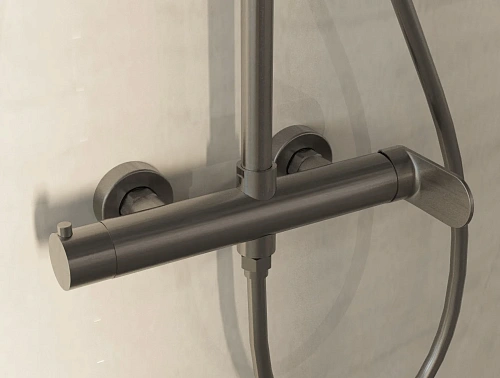 Душевая система Vincea Rondo VSFS-1R0GM без излива, вороненая сталь Душевая система Vincea Rondo VSFS-1R0GM без излива, вороненая сталь