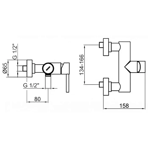 Смеситель для душа Webert Elio EL870102015 Смеситель для душа Webert Elio EL870102015