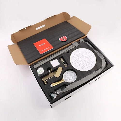 Душевая система Raglo R03.24.03, золотой сатин Душевая система Raglo R03.24.03, золотой сатин