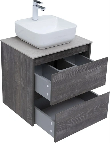 Тумба под раковину Aquanet Nova Lite 60 дуб серый (2 ящика) 00287889 Тумба под раковину Aquanet Nova Lite 60 дуб серый (2 ящика) 00287889