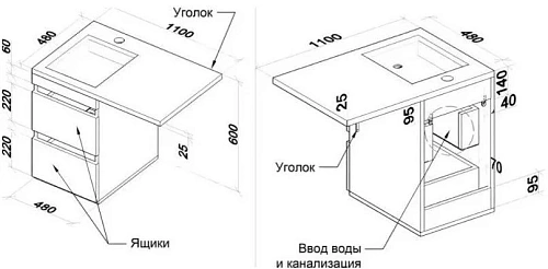 Тумба под раковину Style Line Даллас 110 люкс PLUS эмаль белый СС-00002350 Тумба под раковину Style Line Даллас 110 люкс PLUS эмаль белый СС-00002350