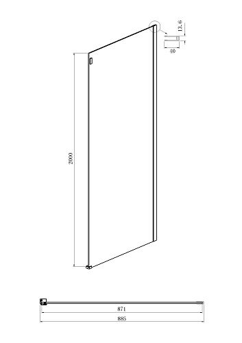 Боковая стенка Ambassador Benefit 90HX (900x2000) Боковая стенка Ambassador Benefit 90HX (900x2000)