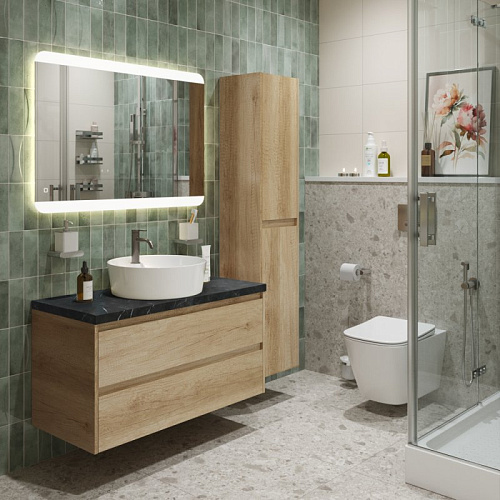 Тумба со столешницей и раковиной BelBagno KRAFT 80 kraft80rnn-kepmno-1306-set подвесная KRAFT80RNN-KEPMNO-1306-SET Тумба со столешницей и раковиной BelBagno KRAFT 80 kraft80rnn-kepmno-1306-set подвесная KRAFT80RNN-KEPMNO-1306-SET