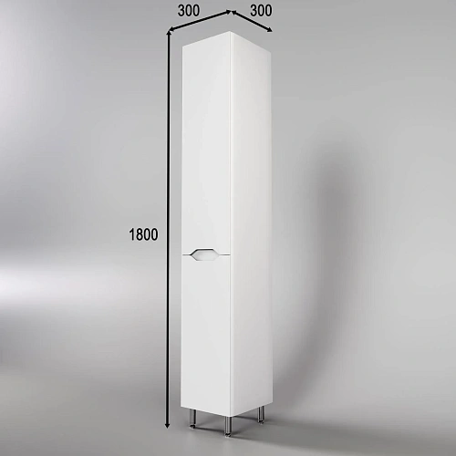 Шкаф-пенал Style Line Марелла L с корзиной, Люкс антискрейтч белый матовый, PLUS СС-00002445 Шкаф-пенал Style Line Марелла L с корзиной, Люкс антискрейтч белый матовый, PLUS СС-00002445