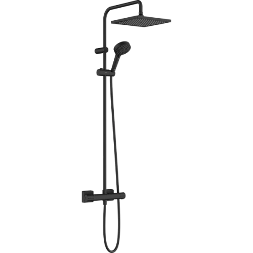 Душевая система Hansgrohe Vernis Shape Showerpipe 240 1jet с термостатом 26427670, матовый черный Душевая система Hansgrohe Vernis Shape Showerpipe 240 1jet с термостатом 26427670, матовый черный