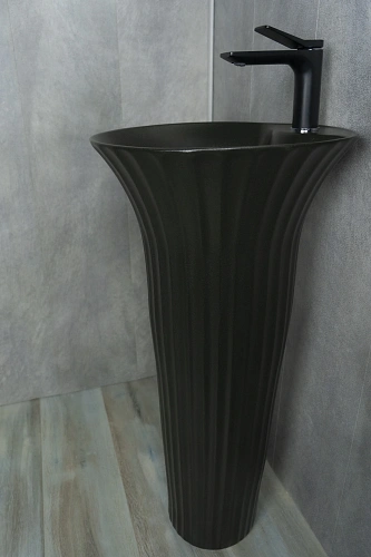 Раковина Gid Nb132bg 81114 напольная под черная графит 41x41x84 Раковина Gid Nb132bg 81114 напольная под черная графит 41x41x84