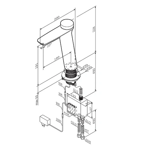 Смеситель для раковины AM.PM Inspire V2.0 F50A92400 электронный, хром Смеситель для раковины AM.PM Inspire V2.0 F50A92400 электронный, хром