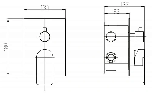 Смеситель для душа BelBagno NOVA NOV-SDMC-IN встраиваемый сатин Смеситель для душа BelBagno NOVA NOV-SDMC-IN встраиваемый сатин