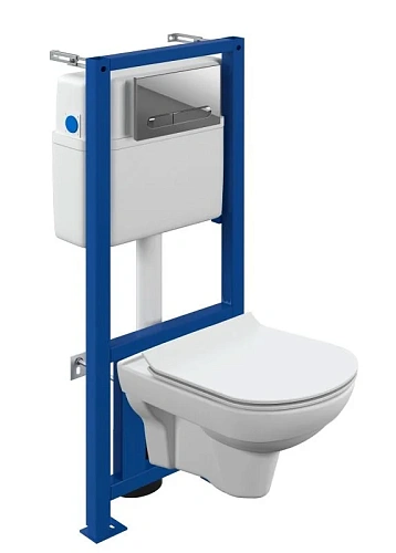 Комплект унитаза Cersanit CITY (A64121) инсталляции LINK PRO и клавиши смыва ESTETICA пластик хром 64121 Комплект унитаза Cersanit CITY (A64121) инсталляции LINK PRO и клавиши смыва ESTETICA пластик хром 64121